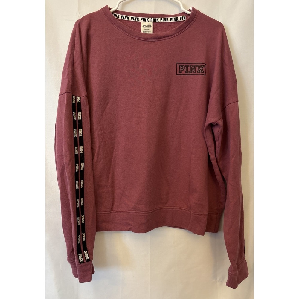 PINK Victoria's Secret Women's Sweatshirt Long Sleeve Mauve Size LG